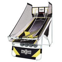 Hall of Games - Xtra Long Shot Premium Arcade Basketball - Black, Yellow, White - Large Front
