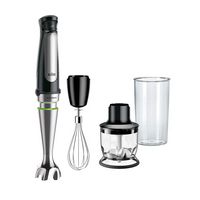 Braun - MultiQuick Immersion Hand Blender + 1.5-Cup Food Processor, Whisk, Beaker, MQ7025 - Black - Large Front