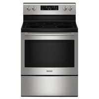 Maytag - 5.3 Cu. Ft. Freestanding Electric Range with Steam Clean - Stainless Steel - Large Front