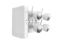 Lorex - 8-Channel 4-Camera Outdoor Wire Free 2K 1TB NVR Security System - White - Large Front