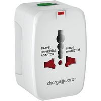 Chargeworx - 4-in-1 International Travel Adapter - White - Large Front