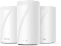 TP-Link - Deco BE16000 Quad-Band Mesh Wi-Fi 7 System with Multi-Gig (3-Pack) - White - Large Front