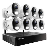 Night Owl - 10-Channel, 8-Camera Indoor/Outdoor Wireless 2K 1TB NVR Security System with 2-Way Au... - Large Front