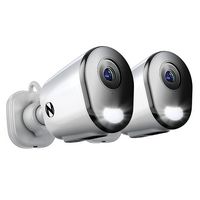 Night Owl - 2-Camera Indoor/Outdoor AC Powered Plug-In Wireless 4K Security Cameras with 2-Way Au... - Large Front