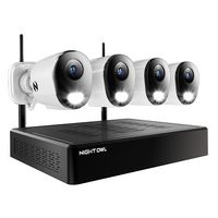 Night Owl - 10-Channel, 4-Camera Indoor/Outdoor Wireless 2K 1TB NVR Security System with 2-Way Au... - Large Front