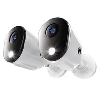 Night Owl - 2-Camera Indoor/Outdoor Wired 4K Security Cameras with 2-Way Audio - White - Large Front