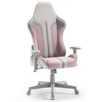 X Rocker - Mysa PC Gaming Chair - Gray/Pink - Large Front