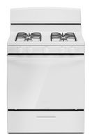 Amana - 5.0 Cu. Ft. Freestanding Single Oven Gas Range with Easy-Clean Glass Door - White - Large Front