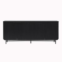 Scandi 4-Door Minimalist Reeded Sideboard - Large Front