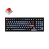 Keychron - K4 Pro Red Switch Mechanical Keyboard Mac or PC - Black - Large Front