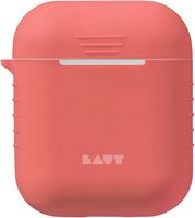 LAUT - Pod Case for Apple AirPods (1st & 2nd Generation) - Coral - Large Front