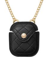Anne Klein - Faux Leather Case for Apple AirPods, Apple Airpods Keychain Case, Quilted Leather, C... - Large Front