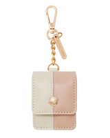 Anne Klein - Faux Leather Case for Apple AirPods, Apple Airpods Keychain Case, Compatible with Ai... - Large Front