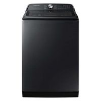 Samsung - Open Box 5.5 Cu. Ft. High-Efficiency Smart Top Load Washer with Super Speed Wash - Brus... - Large Front