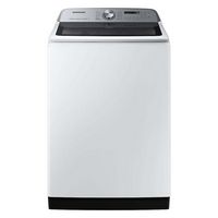 Samsung - Open Box 5.5 Cu. Ft. High-Efficiency Smart Top Load Washer with Super Speed Wash - White - Large Front