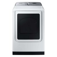 Samsung - Open Box 7.4 Cu. Ft. Smart Gas Dryer with Steam Sanitize+ - White - Large Front