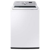 Samsung - Open Box 4.7 Cu. Ft. High-Efficiency Smart Top Load Washer with Active WaterJet - White - Large Front