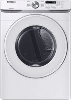 Samsung - Open Box 7.5 Cu. Ft. Stackable Gas Dryer with Long Vent Drying - White - Large Front