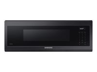 Samsung - Open Box 1.1 cu. ft. Smart SLIM Over-the-Range Microwave with 550 CFM Hood Ventilation,... - Large Front