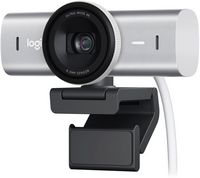 Logitech - MX Brio Ultra HD 4K Video Conference, Gaming and Streaming Webcam - Pale Gray - Large Front