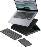 Logitech - Casa Pop-Up Desk Work From Home Kit Compact Wireless Keyboard, Touchpad and Laptop Sta... - Large Front