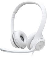 Logitech - H390 Wired USB On-Ear Stereo Headphones - Off-White - Large Front