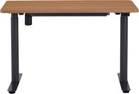 Steelcase - AMQ Sit-to-Stand Desk - Merele Base Dark Oak Top - Large Front