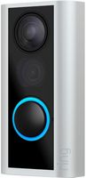 Ring - Peephole Cam Video Doorbell - Battery - Satin Nickel - Large Front