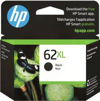 HP - 62XL High-Yield Ink Cartridge - Black - Large Front