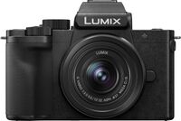 Panasonic - LUMIX G100D Mirrorless Camera for Photo, 4K Video and Vlogging, 12-32mm Lens - Black - Large Front