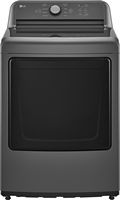 LG - 7.3 Cu. Ft. Gas Dryer with Sensor Dry - Monochrome Grey - Large Front