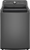 LG - 4.1 Cu. Ft. High-Efficiency Top Load Washer with TurboDrum Technology - Monochrome Grey - Large Front