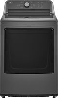 LG - 7.3 Cu. Ft. Electric Dryer with Sensor Dry - Monochrome Grey - Large Front