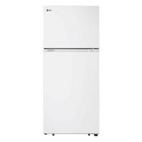 LG - 17.5 Cu. Ft. Garage Ready Top-Freezer Refrigerator with Reversible Doors - White - Large Front