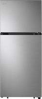 LG - 17.5 Cu. Ft. Garage Ready Top-Freezer Refrigerator with Reversible Doors - Stainless Steel - Large Front