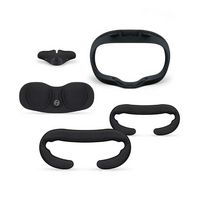 Hyperkin - Facial Interface and PU Leather Gasket Set for Oculus Quest - Black - Large Front