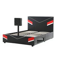 X Rocker - Orion eSports Full-Sized Gaming Bed Frame - Black/Red - Large Front