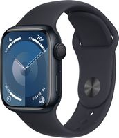 Apple Watch Series 9 GPS 41mm  Aluminum Case with Midnight Sport Band  (Small/Medium) - Midnight ... - Large Front