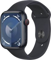 Apple Watch Series 9 GPS + Cellular 45mm  Aluminum Case with Midnight Sport Band  (Small/Medium) ... - Large Front