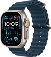 Apple Watch Ultra 2 GPS + Cellular 49mm Titanium Case with Blue Ocean Band - Titanium (AT&T) - Large Front