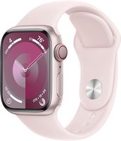 Apple Watch Series 9 GPS + Cellular 41mm Aluminum Case with Light Pink Sport Band  (Small/Medium)... - Large Front