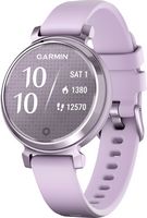 Garmin - Lily 2 Smartwatch 34 mm Anodized Aluminum - Metallic Lilac with Lilac Silicone Band - Large Front