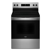 Whirlpool - 5.3 Cu. Ft. Freestanding Electric Range with Cooktop Flexibility - Stainless Steel - Large Front