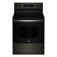 Whirlpool - 5.3 Cu. Ft. Freestanding Electric Range with Cooktop Flexibility - Black Stainless Steel - Large Front