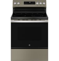 GE - 5.3 Cu. Ft. Freestanding Electric Range with Self-Clean and Steam Cleaning Option and Crisp ... - Large Front