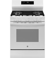GE - 5.3 Cu. Ft. Freestanding Gas Convection Range with Steam Cleaning and EasyWash Oven Tray - W... - Large Front