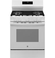 GE - 5.3 Cu. Ft. Freestanding Gas Range with Self-Clean and Steam Cleaning Option and Crisp Mode ... - Large Front