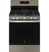 GE - 5.3 Cu. Ft. Freestanding Gas Range with Self-Clean and Steam Cleaning Option and Crisp Mode ... - Large Front