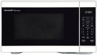 Sharp - 1.1 cu. ft. 1000W Countertop Microwave - White - Large Front