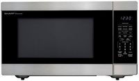 Sharp - 2.2 cu. ft. 1200W Microwave with Inverter Cooking - Stainless - Stainless Steel - Large Front